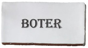 Terre d'Azur Cocina wandtegel met decor boter 15x7,5cm wit
