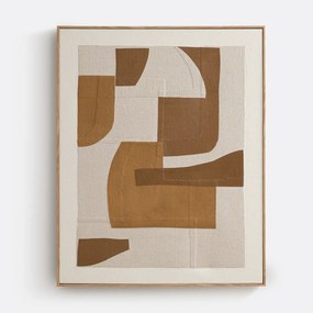 Ingelijst linnen doek, lengte 80 x hoogte 100 cm, SEPYA