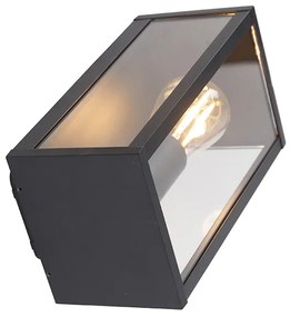 Industriële wandlamp zwart 26 cm IP44  - Charlois