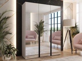 Kledingkast Hartford 590, Zwart, Kasjmier, 202x150x52cm, 104.8 kg, Kledingkast deuren: Met scharnieren