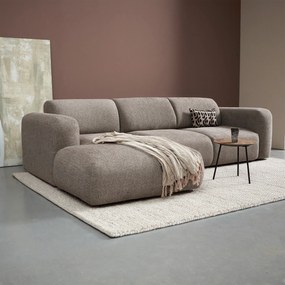 PEPP Interiors Soul Bruine Hoekbank Met Chaise Longue Links