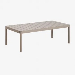Rectangulaire 110x60 Cm Aluminium Boleni Tuintafel Moka Bruin - Sklum