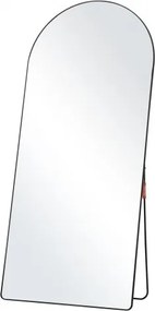 VEVOR Gebogen Spiegel op Volledige Lengte, 180 x 81 cm, Staande Spiegel met Standaard, Vrijstaand of Aan de Muur Gemonteerd, Aluminiumlegering Frame, Volledige Lengte Aankleedspiegel voor Woonkamer en Slaapkamer