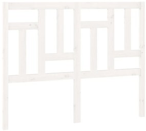 vidaXL Hoofdbord 145,5x4x100 cm massief grenenhout wit