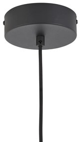 Art Deco hanglamp zwart met smoke en helder glas 3-lichts incl. LED - Lizzy