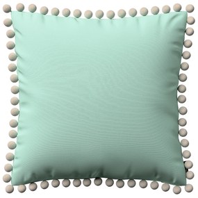 Dekoria Kussenhoes Wera met pompons, mintgroen  45 x 45 cm