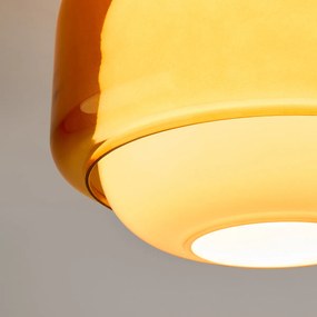 Gekleurde glazen plafondlamp, diameter 30,5 cm, Kinoko
