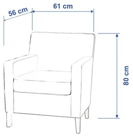 Dekoria IKEA hoes voor Karlstad (hoog), beige-grijs