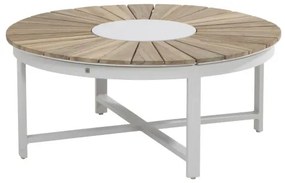 4 Seasons Outdoor | Forio coffee table 105 cm frost grey  Loungetafel    houtkleur weerbestendig