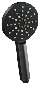 Brauer Black Carving thermostatische inbouw badkraan met badvulcombinatie en 3 standen handdouche set 4 zwart mat