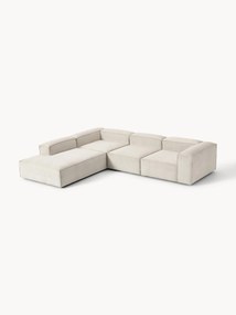 Modulaire ribfluwelen hoekbank Lennon (4-zits)