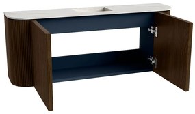 Mondiaz Joya DLux 105cm toiletmeubel ronding links/rechts walnut met wastafel faye midden 1 kraangat opalo