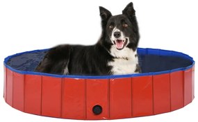 vidaXL Hondenzwembad inklapbaar 160x30 cm PVC rood