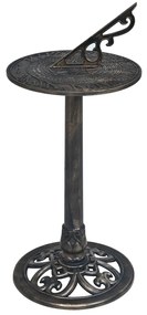 vidaXL Zonnewijzer 35,5x82 cm kunststof bronskleurig