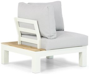 Loungeset 5 personen Aluminium/teak Wit Lifestyle Garden Furniture Ravalla