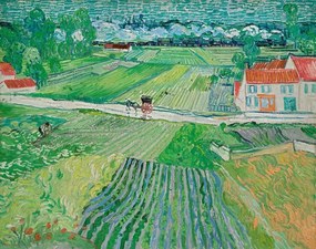 Vincent van Gogh - Kunstreproductie Landscape at Auvers after the Rain, 1890, (40 x 30 cm)