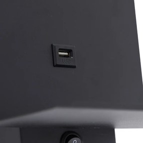 Moderne wandlamp zwart incl. USB-aansluiting - Flero Modern G9 Binnenverlichting Lamp