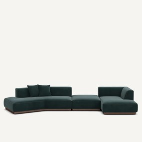 Open hoekbank rechts XL fluweel, JACOPO