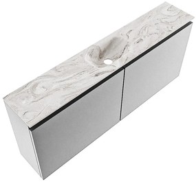 Mondiaz Ture DLux toiletmeubel 120cm plata met wastafel glace midden met kraangat