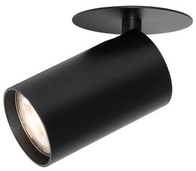 Set van 6 moderne inbouwspots zwart GU10 50mm - Chels