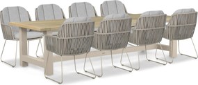 Tuinset 8 personen 300 cm Rope Taupe Domani Furniture Trivento/San