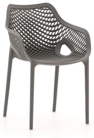 Dining tuinstoel | Forza  Ripi | Kunststof | Grijs | Stapelbaar | Kees Smit Tuinmeubelen