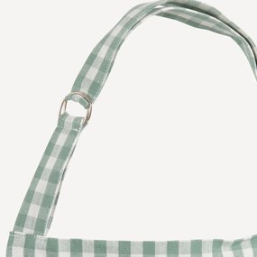 Schort, 30% gerecycled katoen, geweven-geverfde ruiten, SOIZIC