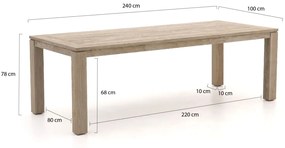 Apple Bee Del Mar 240cm dining tuinset 7-delig