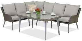 Bilbao Comida 5 Garden Point tuinmeubelen grijs