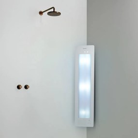 Sunshower Round Plus Medium White infraroodlamp en UV 33x140x10cm hoekopbouw