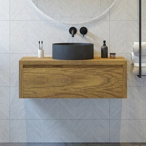 Gliss Design Ares badmeubel 90cm castle brown zonder waskom