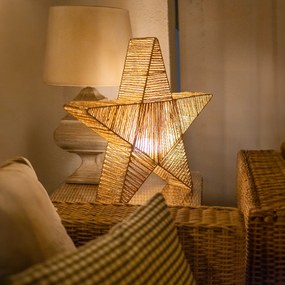 Kerst vloerlamp bruin 60cm incl. LED IP54 oplaadbaar - Sisine