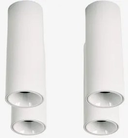 Pack Van 4 Ronde Led-opbouwplafondlampen Ø5,7 Cm In Aluminium Orelva Wit & Wit Koud 4000k & 6 W & 38º - Sklum