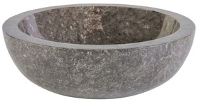 Sanigoods Ellie waskom rond gepolijst 35x12cm grijs marmer