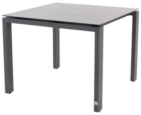 4 Seasons Outdoor Goa tafel met HPL tafelblad light grey 95 x 95 cm  Tuintafel    antraciet weerbestendig