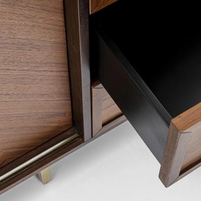 Kare Design Arizona Dressoir Walnoot En Messing - 160x45x76cm.