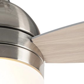 Plafondventilator staal 96cm met afstandsbediening - Rotar