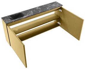 Mondiaz Ture DLux toiletmeubel 120cm oro met wastafel lava links zonder kraangat