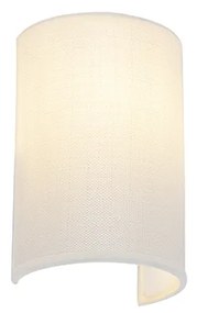 Moderne wandlamp wit - Simple Drum Jute
