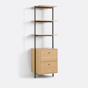 Kleerkamermodule met 3 legplanken en 2 lades, Talist