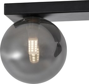 Moderne plafondlamp zwart 2-lichts kantelbaar - Lesly