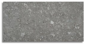 Vloertegel 60x120 Cm Terrazzo Rock Antraciet N55