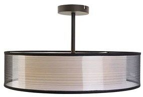 Moderne plafondlamp zwart met wit 50 cm 3-lichts - Drum Duo
