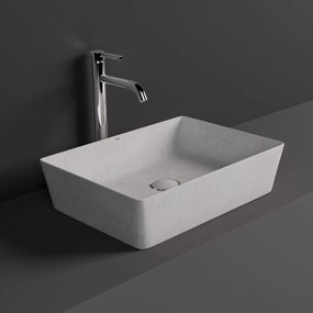 Rak Skin rechthoekige waskom 50x36cm wit beton