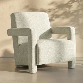 Japandi Fauteuil Beige Stof