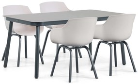 Tuinset 4 personen 160 cm Kunststof Taupe Lifestyle Garden Furniture Salina/Tavano