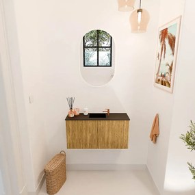 Mondiaz Joya 80cm toiletmeubel oak met wastafel faye midden 1 kraangat urban