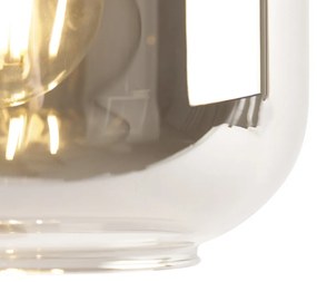 Smart tafellamp zwart met goud en smoke glas incl. Wifi A60 - Zuzanna