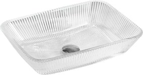 Mexen Tiva glazen opzetwastafel 46 x 33 cm, transparant - 24184600