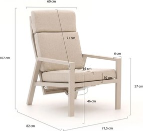 + 15% kassakorting | Lounge tuinstoel | Manifesto Alzano | Aluminium | Taupe | Verstelbaar | Kees Smit Tuinmeubelen